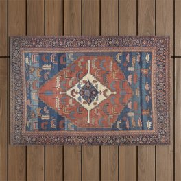 Antique Persian Rug Print, Vintage Backshaiesh Kilim Carpet Print Outdoor Rug