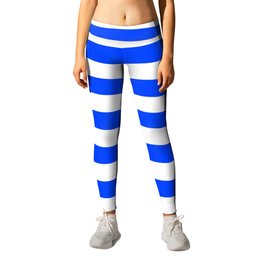Stripes Texture (Blue & White) Leggings