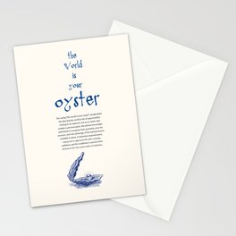 World is your Oyster Stationery Cards