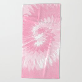 Pastel Pink Tie Dye  Beach Towel