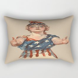 Patriotic American Woman Rectangular Pillow