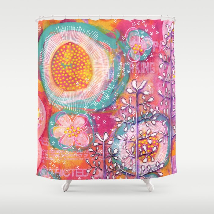 "bright forest" Shower Curtain