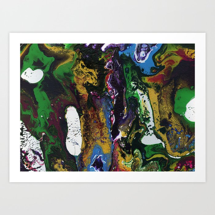 Searching For Gold Original Abstract Fluid Acrylic Painting