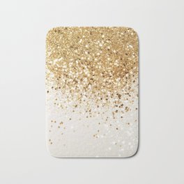 Sparkling Gold Glitter Glam #2 (Faux Glitter) #shiny #decor #art #society6 Bath Mat