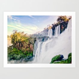 Cascading Iguazu Falls Fine Art Print Art Print