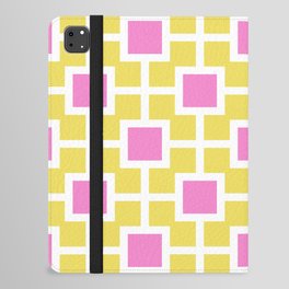 Classic Hollywood Regency Pattern 786 Yellow and Pink iPad Folio Case