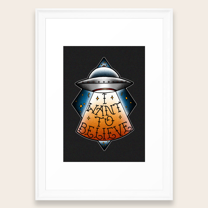 I Want To Believe Framed Art Print By Brunodiniz Society6