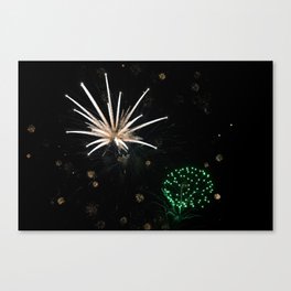 multiple fireworks  Canvas Print