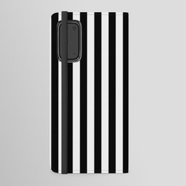 Large Black and White Cabana Stripe Android Wallet Case
