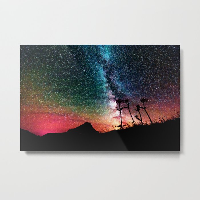 Colorful Milky Way Landscape Metal Print