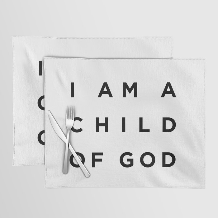 Child Of God - Bible Verses 1 - Christian - Faith Based - Inspirational - Spiritual, Religious Placemat