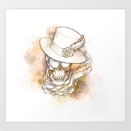 Steam Skull Art Print