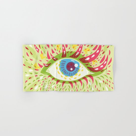 Front Looking Psychedelic Eye Hand & Bath Towel