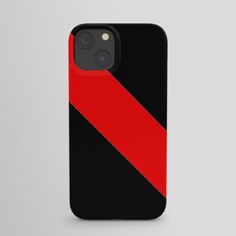 Oblique red and black iPhone Case