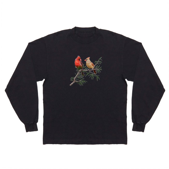 Northern Cardinal Mates Long Sleeve T Shirt
