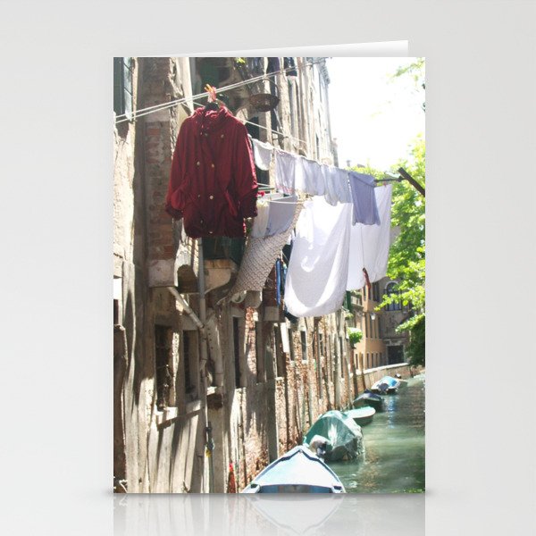 LAUNDRY DAY IN VENICE, ITALY Stationery Cards