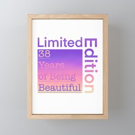 38 Year Old Gift Gradient Limited Edition 38th Retro Birthday Framed Mini Art Print