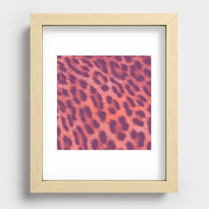 Pink Leopard Recessed Framed Print