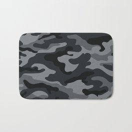 Camouflage Black And Grey Bath Mat
