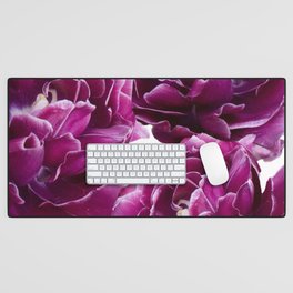 Beautiful Purple Flowers White Background #decor #society6 #buyart Desk Mat