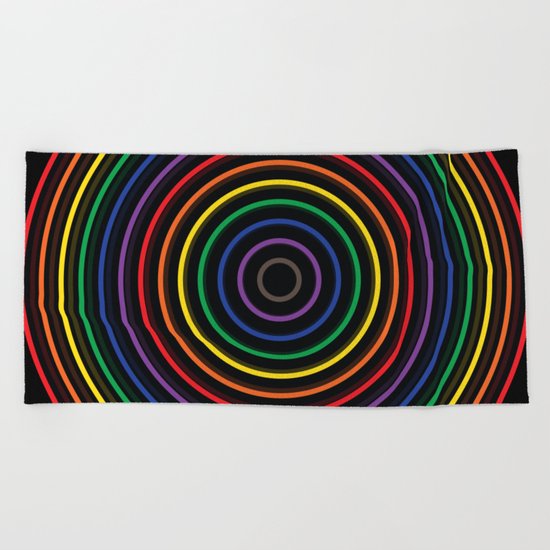 Colorful circle Beach Towel