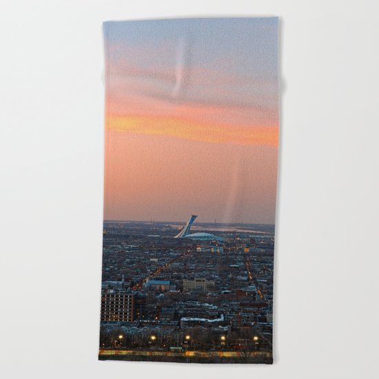 Montreal Twilight Beach Towel