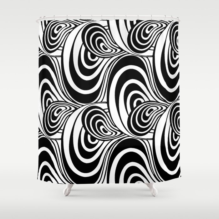 Koloman (Kolo) Moser "Textile pattern (Swirls)" (4) Shower Curtain