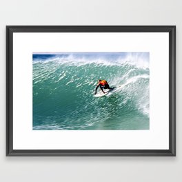 South Africa, Surfing atJeffrey's Bay Framed Art Print | Oneperson, Men, Color, Surfboard, Photo, Water, Surftravel, Surf, J Bay, Southerafrica 