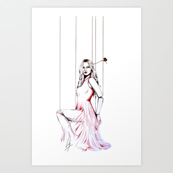 La Robe Rouge Art Print