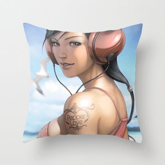 Pepper Smile Throw Pillow