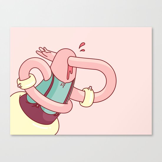 Crumby Swimmer Canvas Print