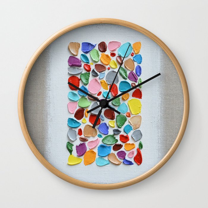 Mosaic Polka Daubs Wall Clock