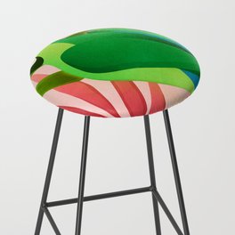 Parrot in a Tropical Setting 3 Bar Stool