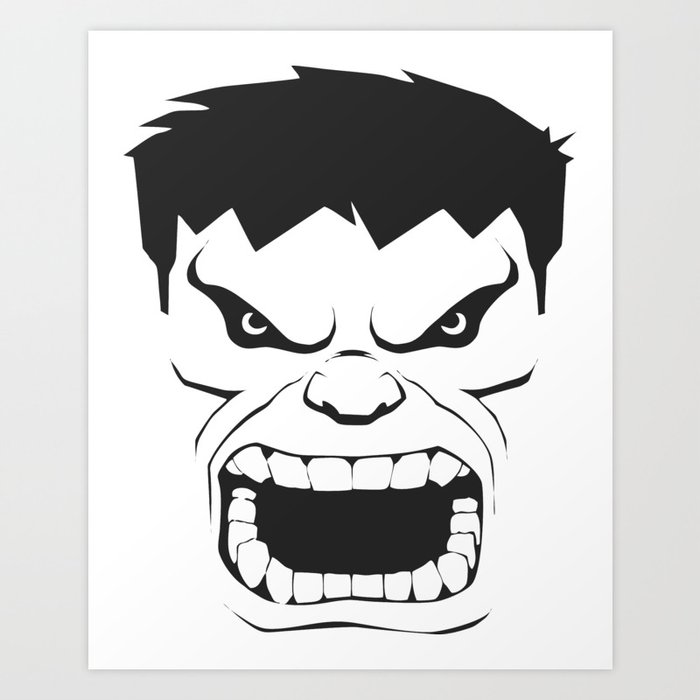 Hulk Black White Trendy Art Art Print By Designhut Society6 The hulk (black and white) 5k uhd wallpaper. hulk black white trendy art art print by designhut