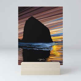 Haystack Rock - Twilight Twist Mini Art Print