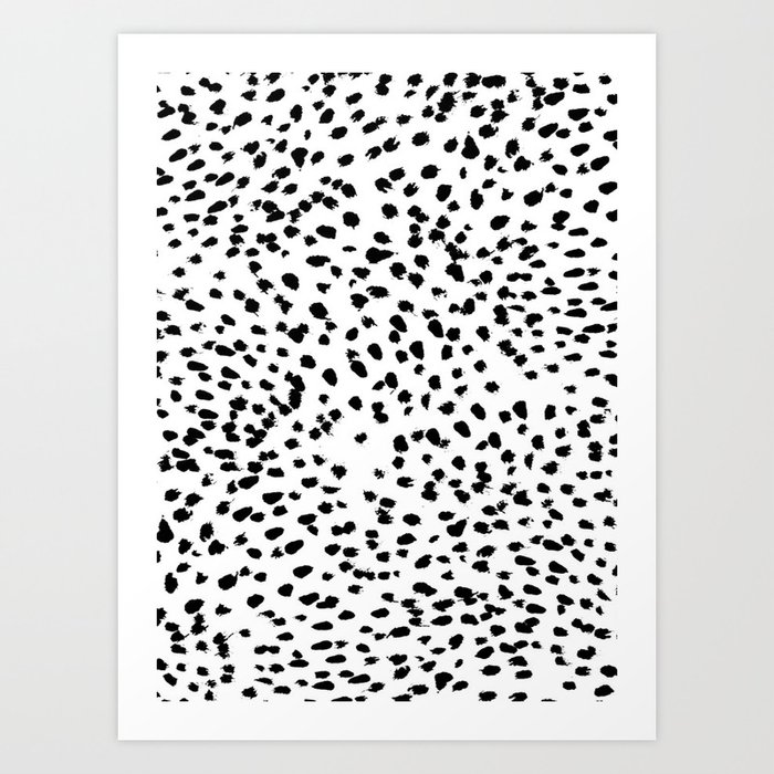Dalmat-b&w-Animal print I Art Print
