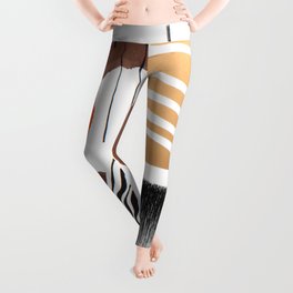 abstract collage Leggings