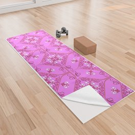 Sample  traditional ornament of the peoples and countries of Asia, in which saturated colors attract luck and wealth.  Yoga Towel