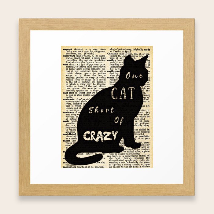 Crazy Cat Framed Art Print By Mixedsoulstudio Society6