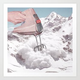 Doris Whisker II - Avalanche Whipped Cream Mountain Art Print