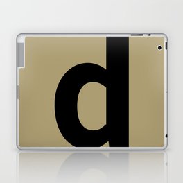 letter D (Black & Sand) Laptop Skin