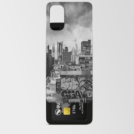 New York City Skyline Black and White Android Card Case