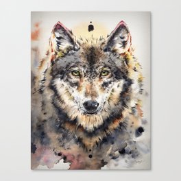 The Face of Wolf Canvas Print