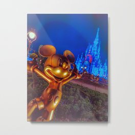 50th Anniversary Castle & Mouse Metal Print | Mickey, Mousestatue, Photo, Castle, 50Thanniversary, Themepark 