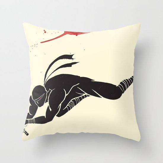 Ninja! Heads will roll! Throw Pillow