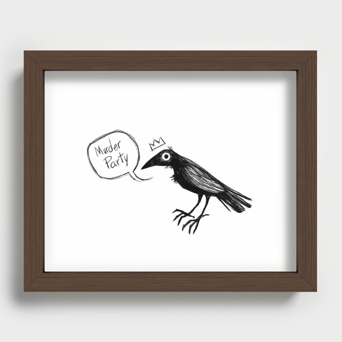 Crowned Crow: Murder Party Recessed Framed Print