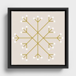 Mod Snowflake Winter Framed Canvas