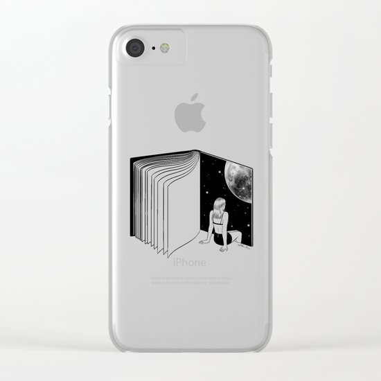 Reading is Dreaming with Your Eyes Open Clear iPhone Case