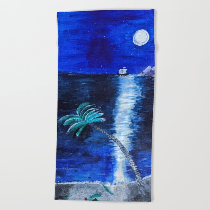 Moonlight Path Beach Towel