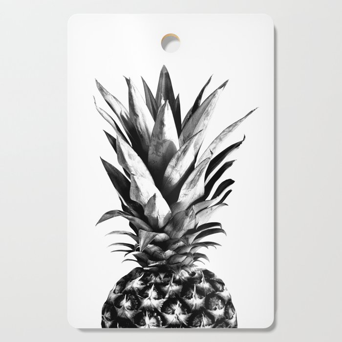 Pineapple Black & White Dream #1 #tropical #fruit #decor #art #society6 Cutting Board